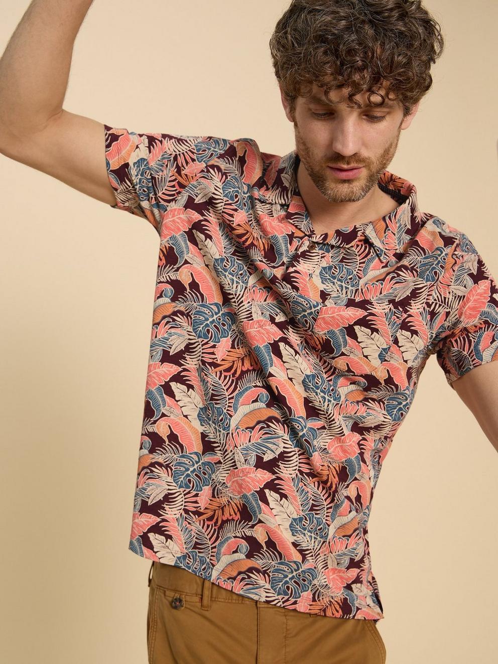 Floral Printed Polo