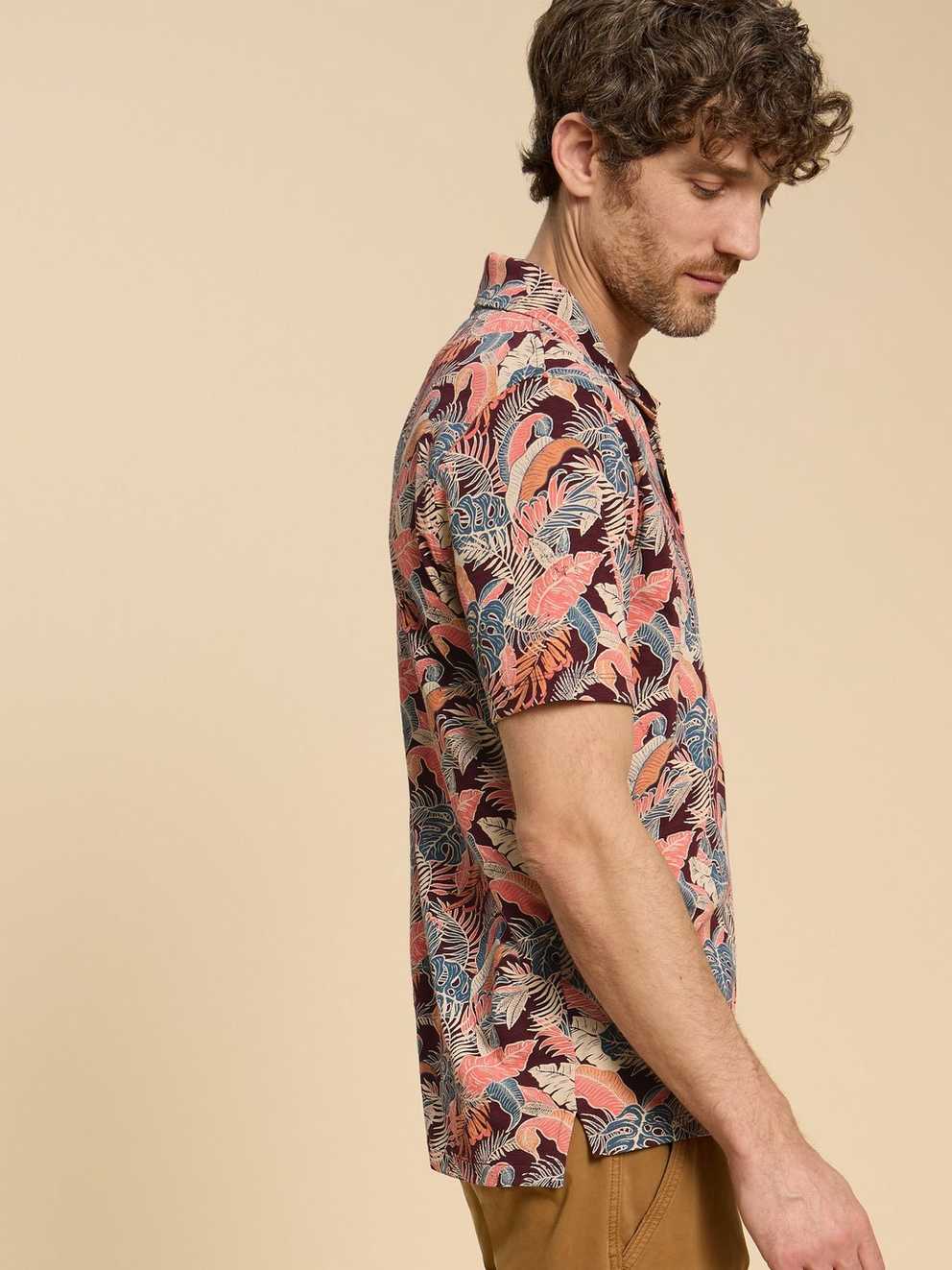 Floral Printed Polo