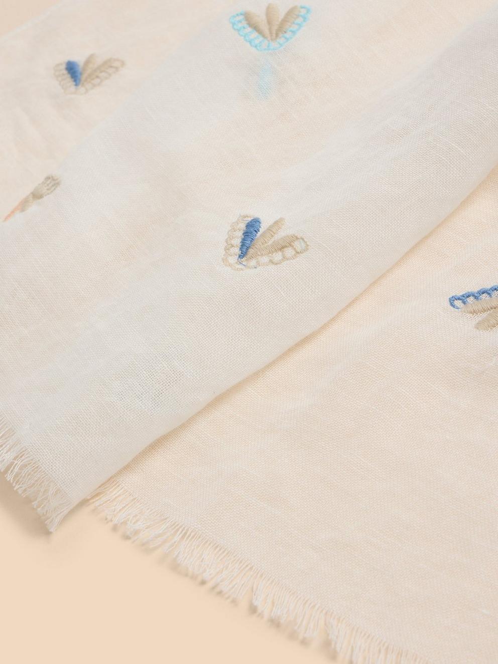Embroidered Blend Scarf