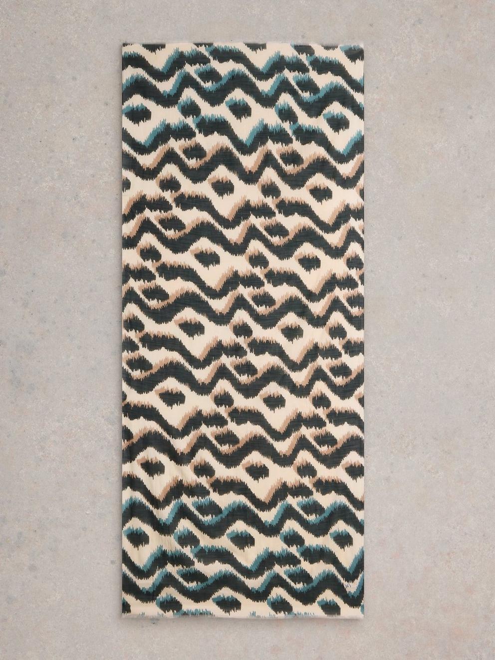 Squiggle Ikat Print Scarf