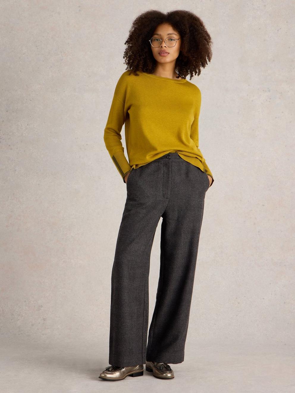 Una Tweedy Wide Leg Trouser