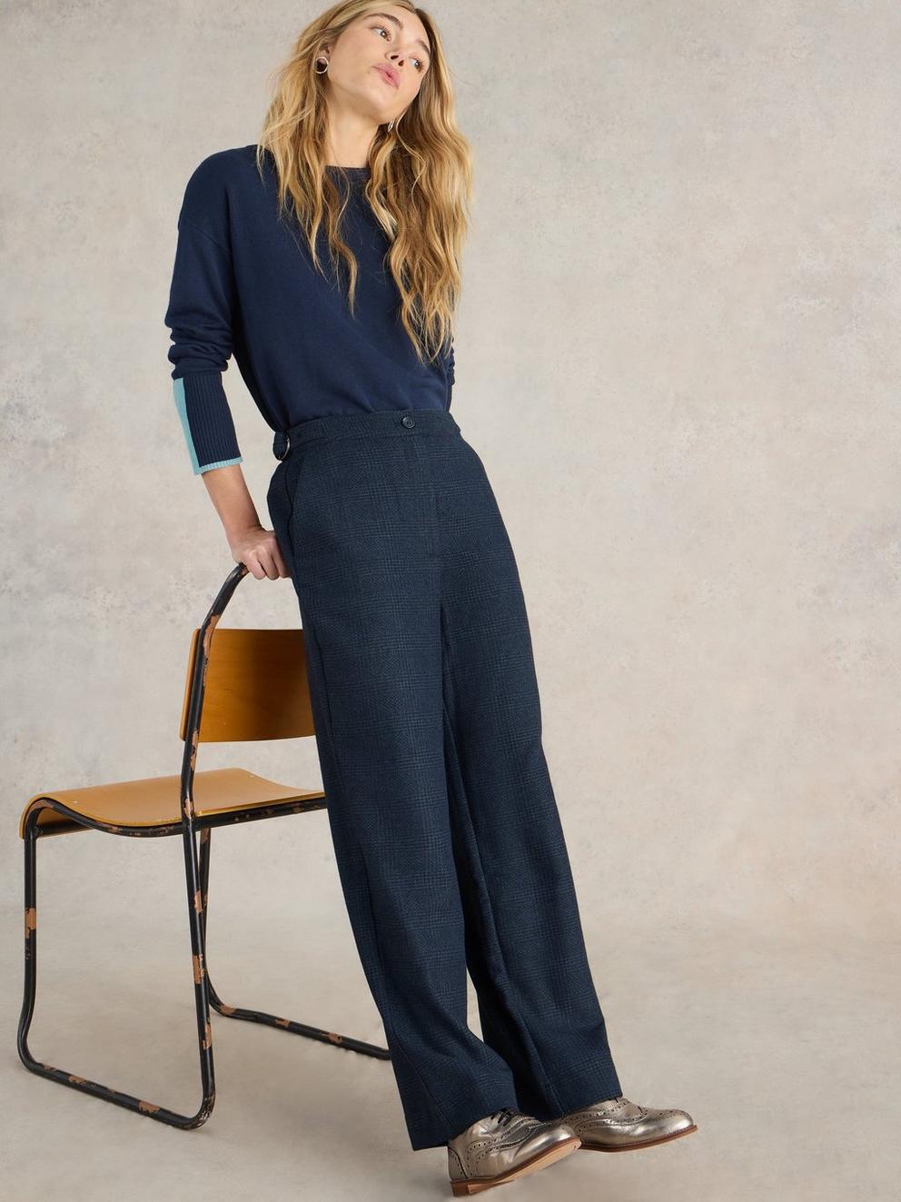 Una Tweedy Wide Leg Trouser