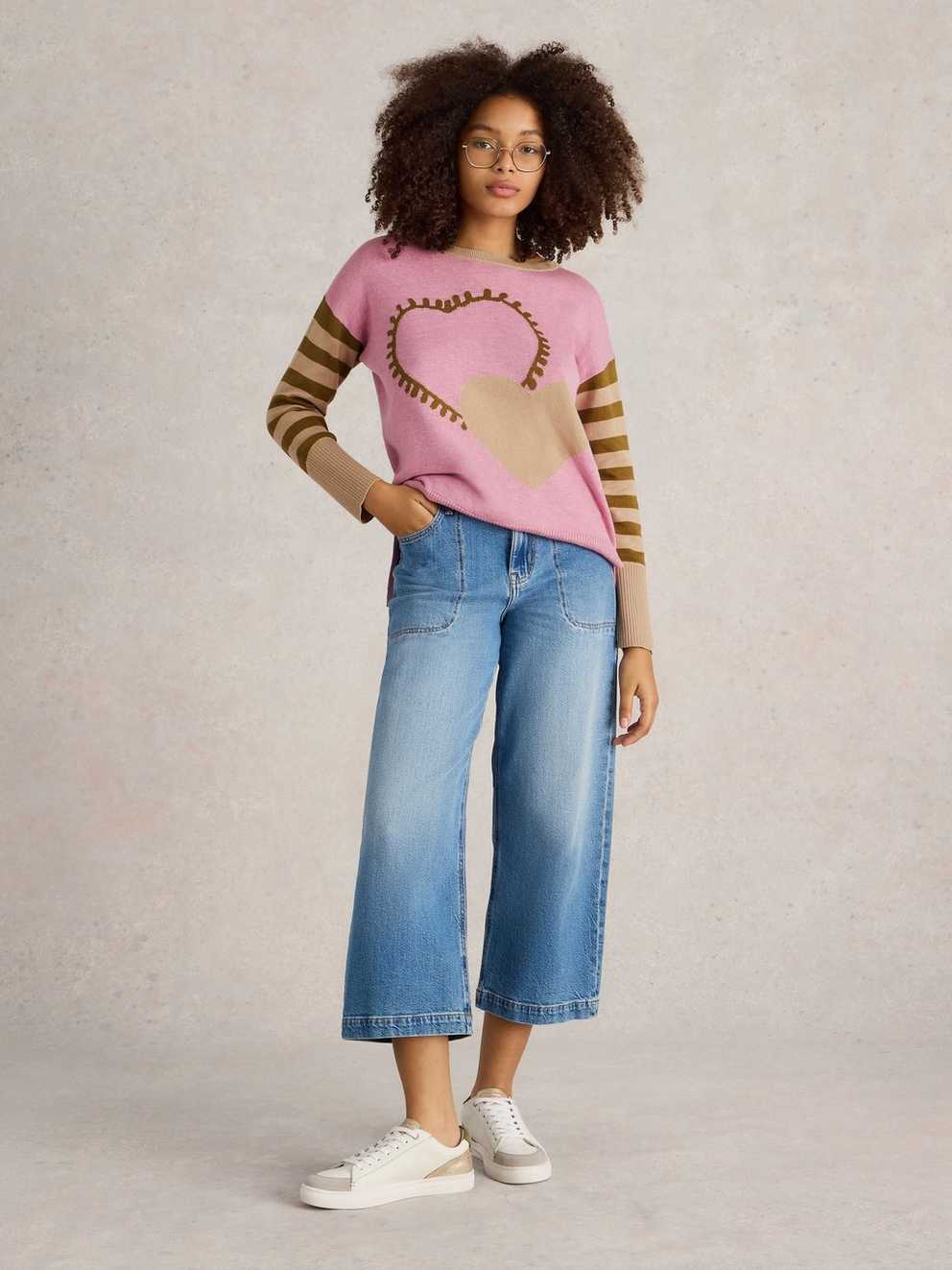 White Stuff Women's Olive Long Sleeve Crew Jumper In Light Natural main image 0