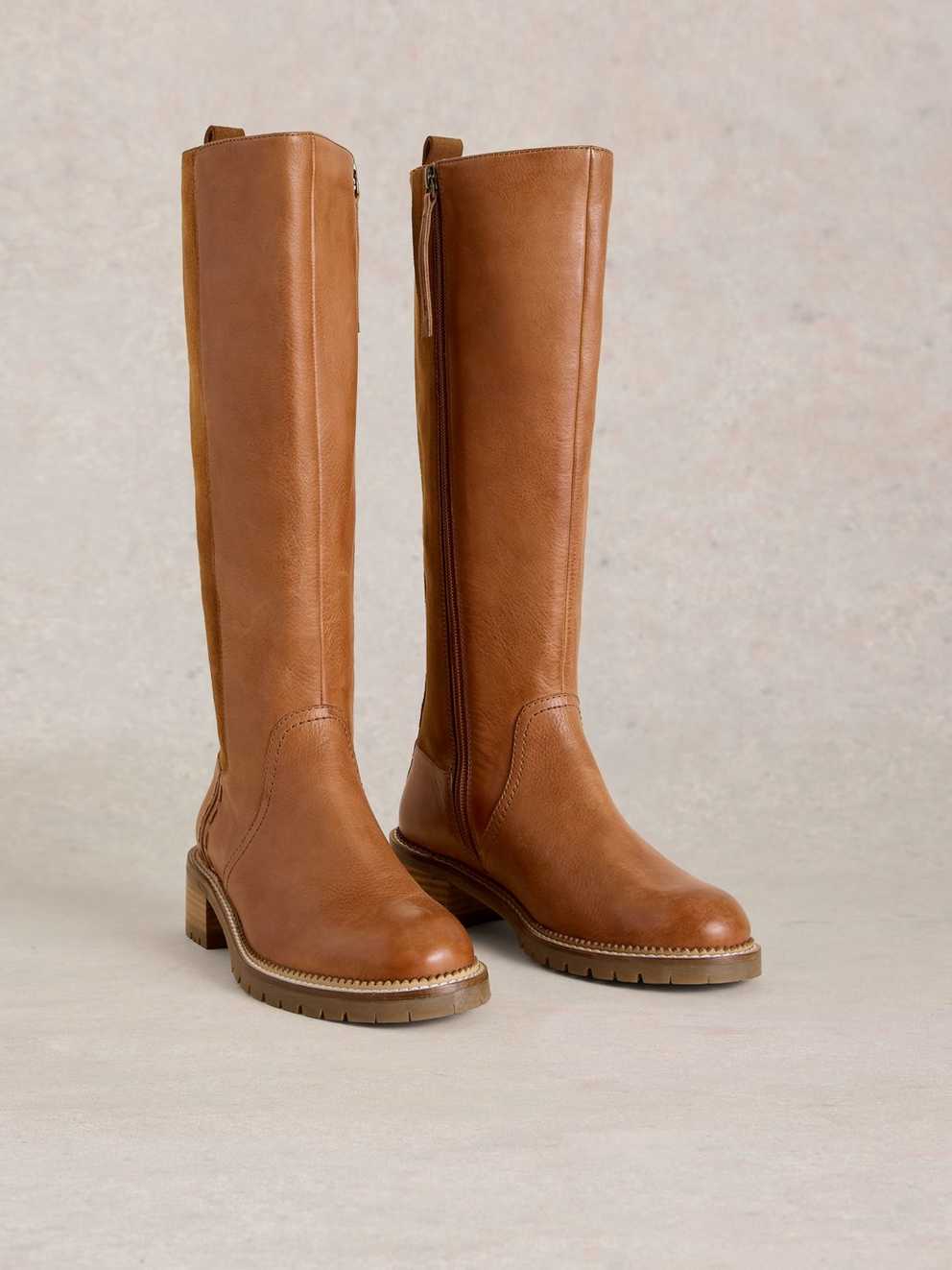 Serena Leather Knee High Boot