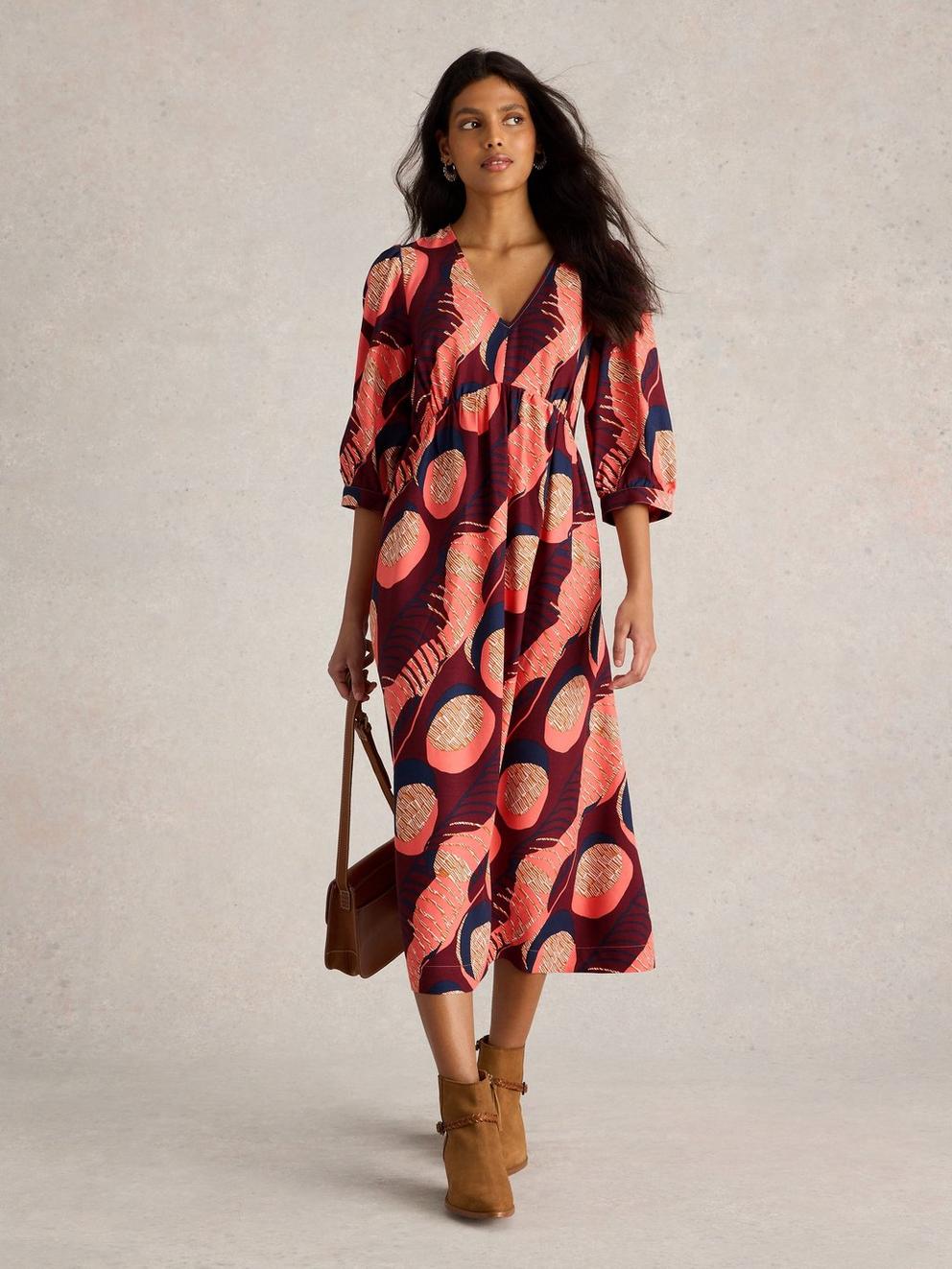 Lucy Midi Printed Dress