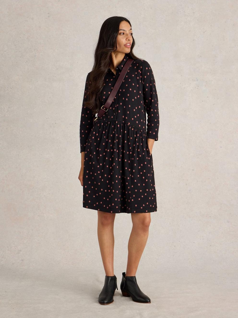 Everly Jersey Rib Shirt Dress