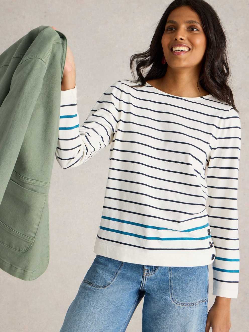 WILLOW STRIPE LS TOP