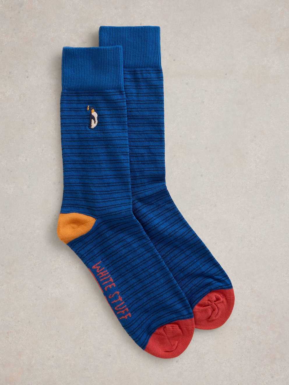 Embroidered Penguin Ankle Sock