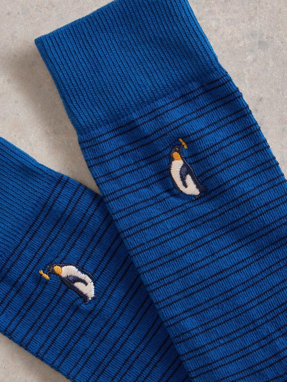 Embroidered Penguin Ankle Sock