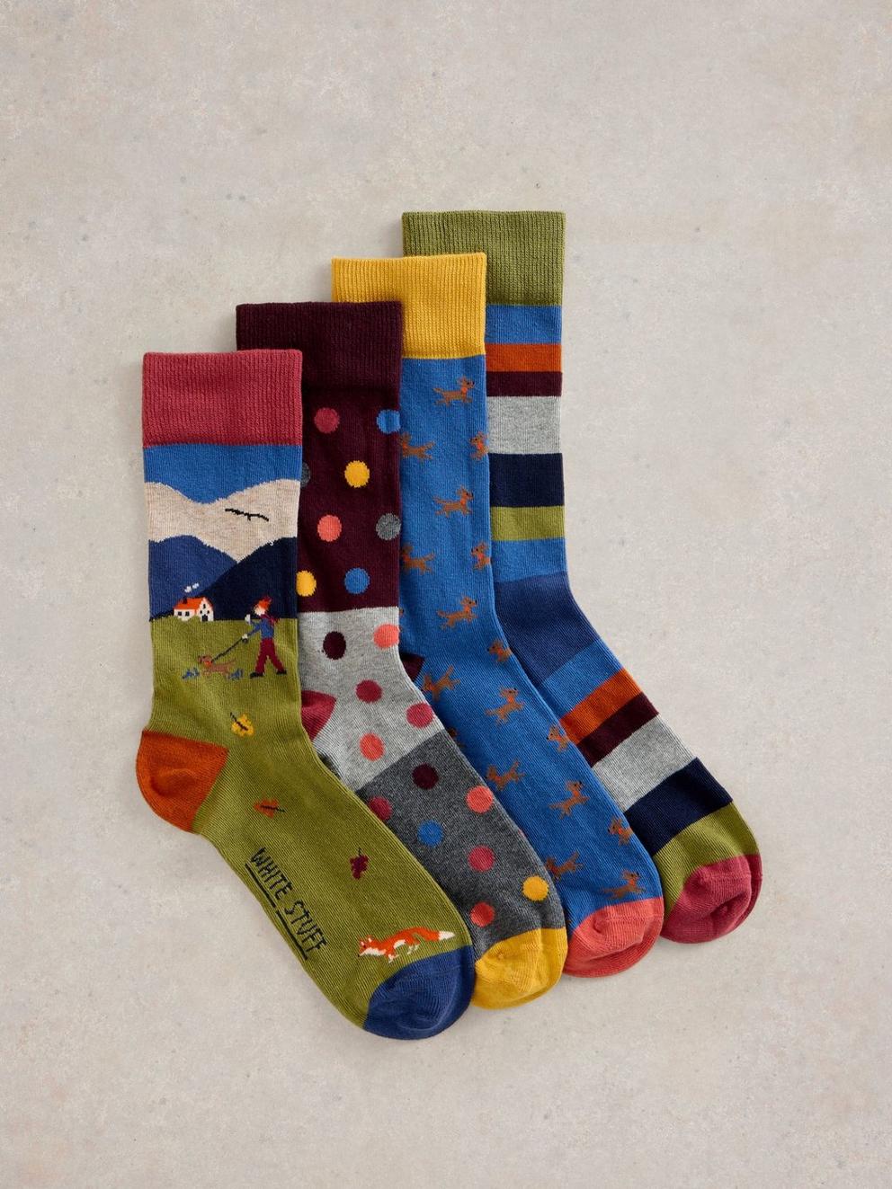 4 Pack Winter Walk Ankle Socks