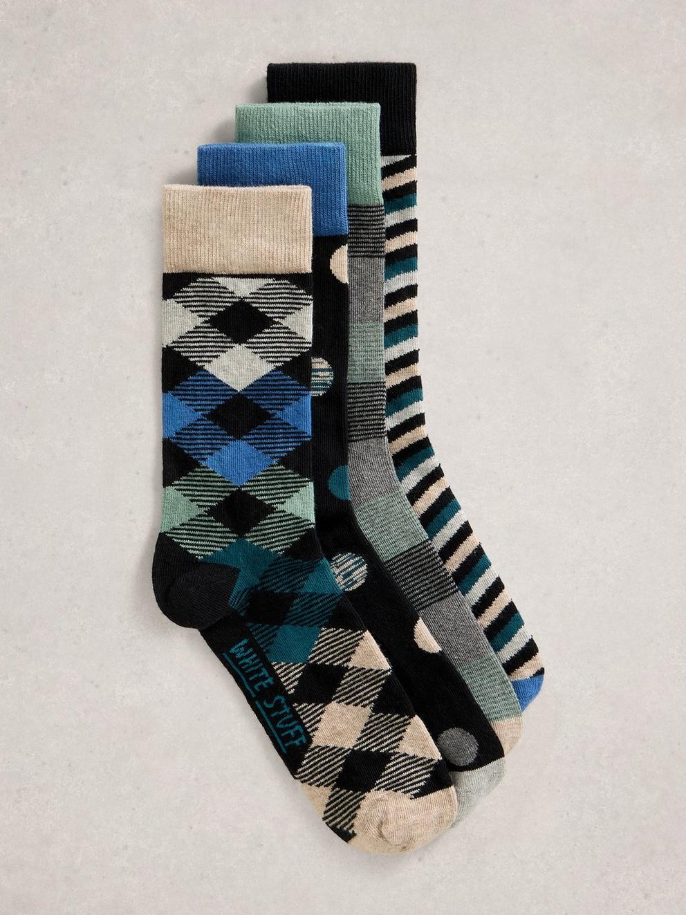 4 Pack Hotch Potch Ankle Socks