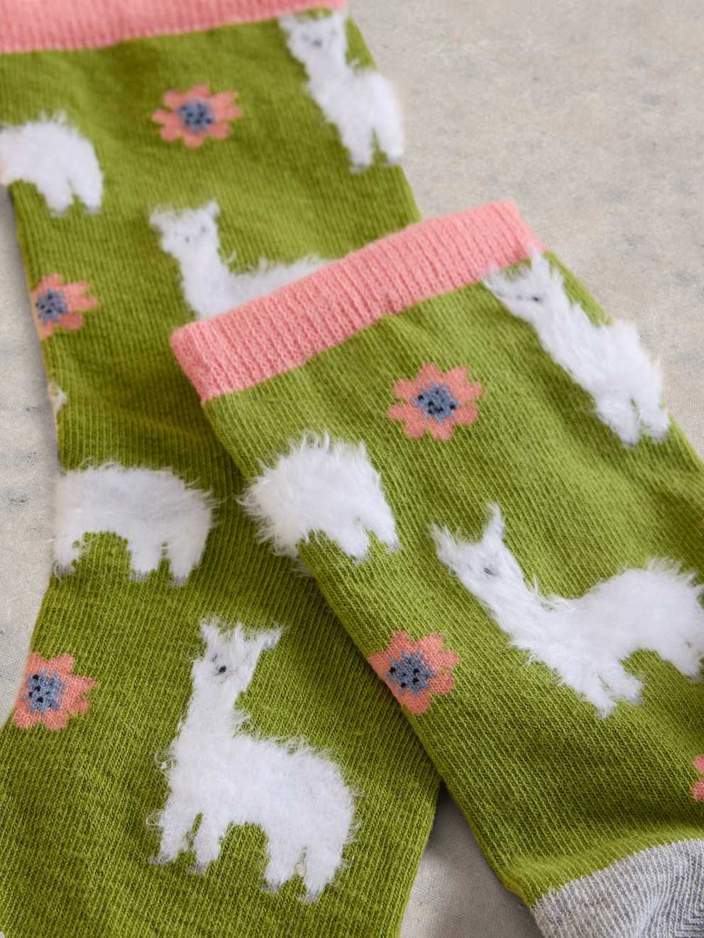 Fluffy Llama Ankle Sock