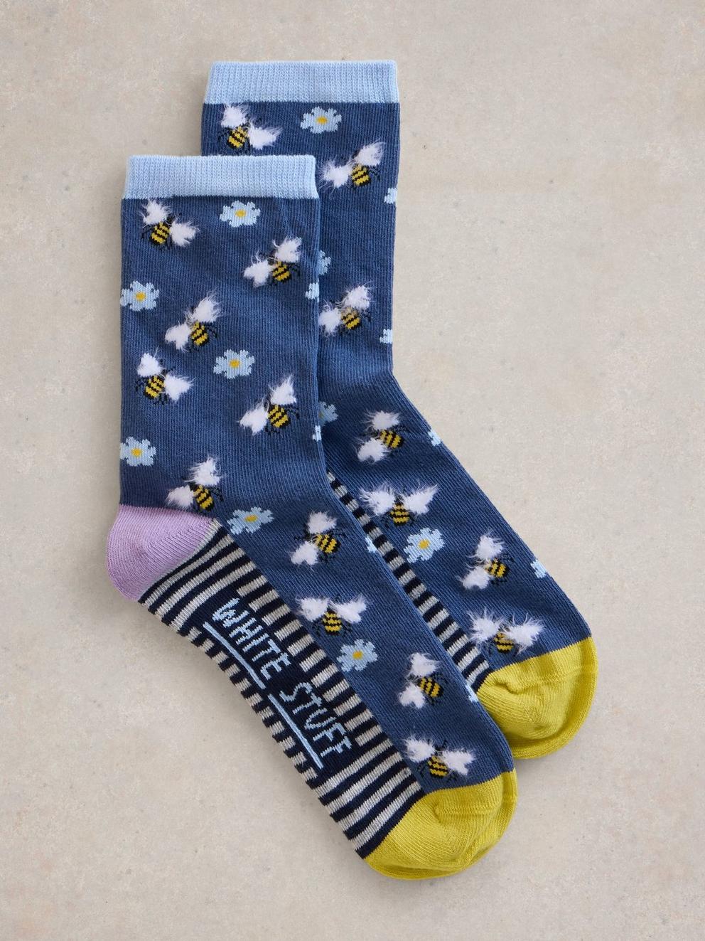 Fluffy Bee Ankle Sock