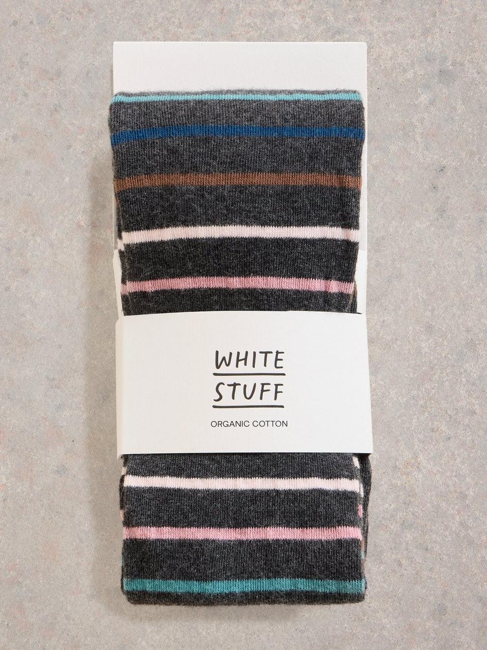 Multi Stripe Cotton Tights