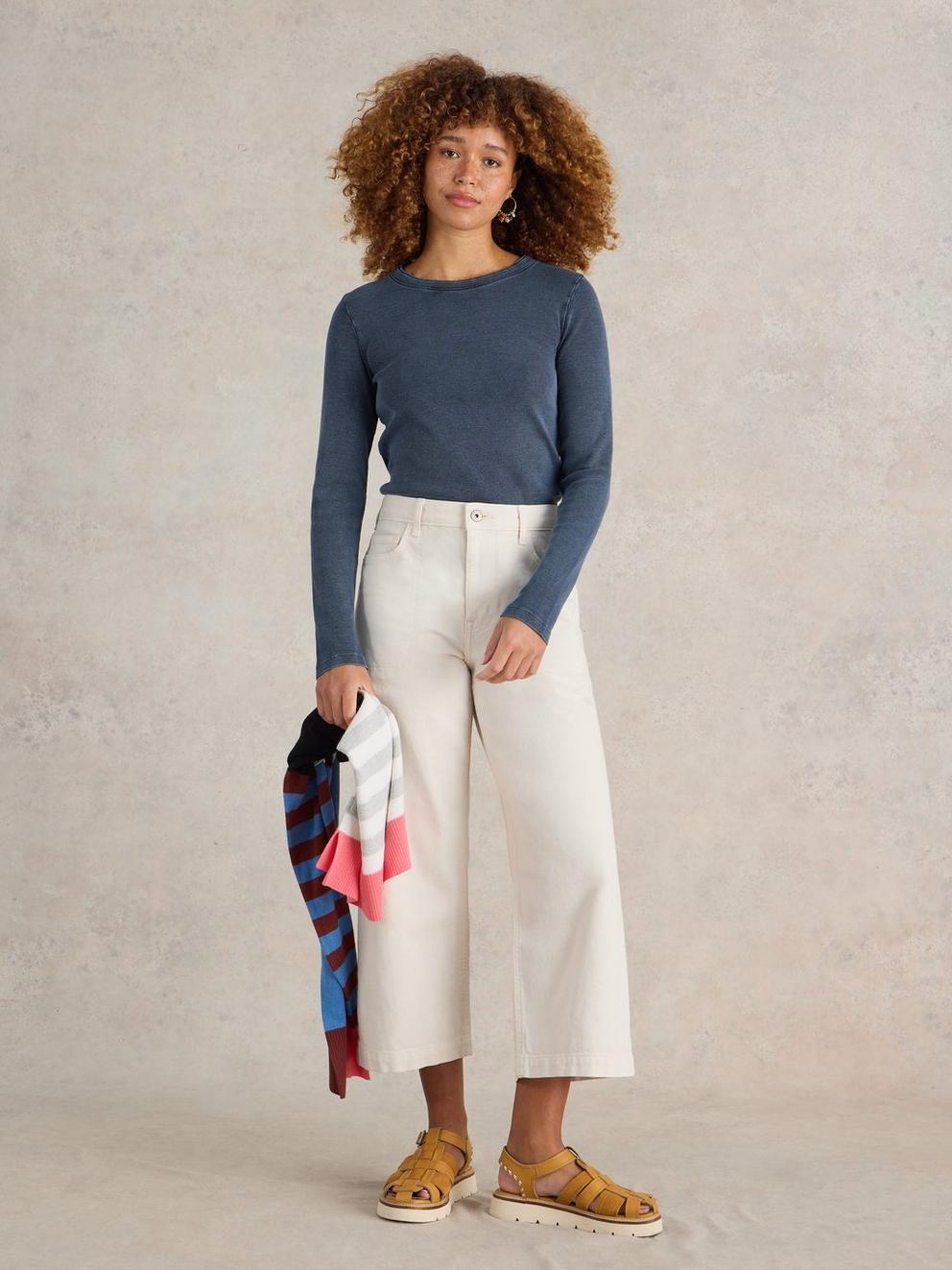 SADIE LONG SLEEVE RIB TEE