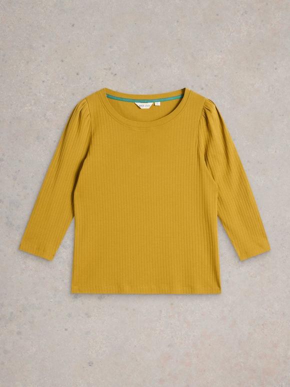 PUFF SLEEVE CREW NECK TEE