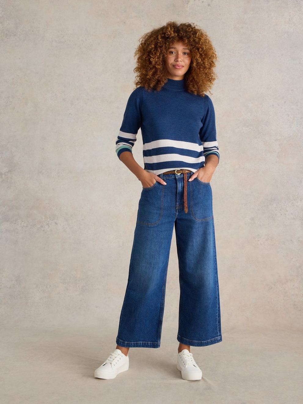 ROLL NECK MERINO WOOL JUMPER