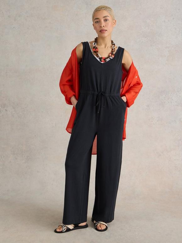 Jasmine Jersey V Neck Jumpsuit