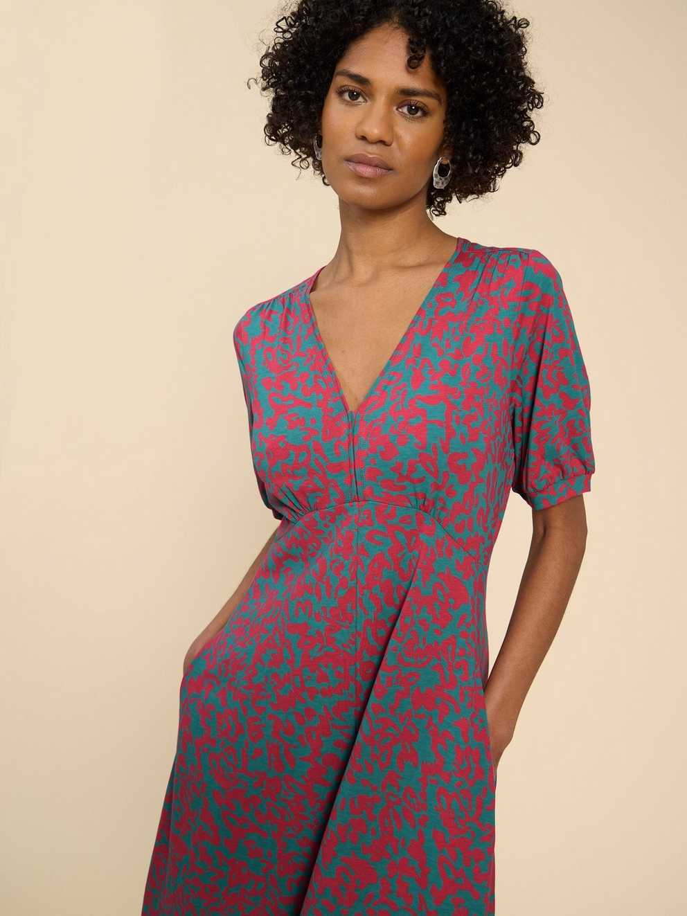 Megan Jersey Printed Dress