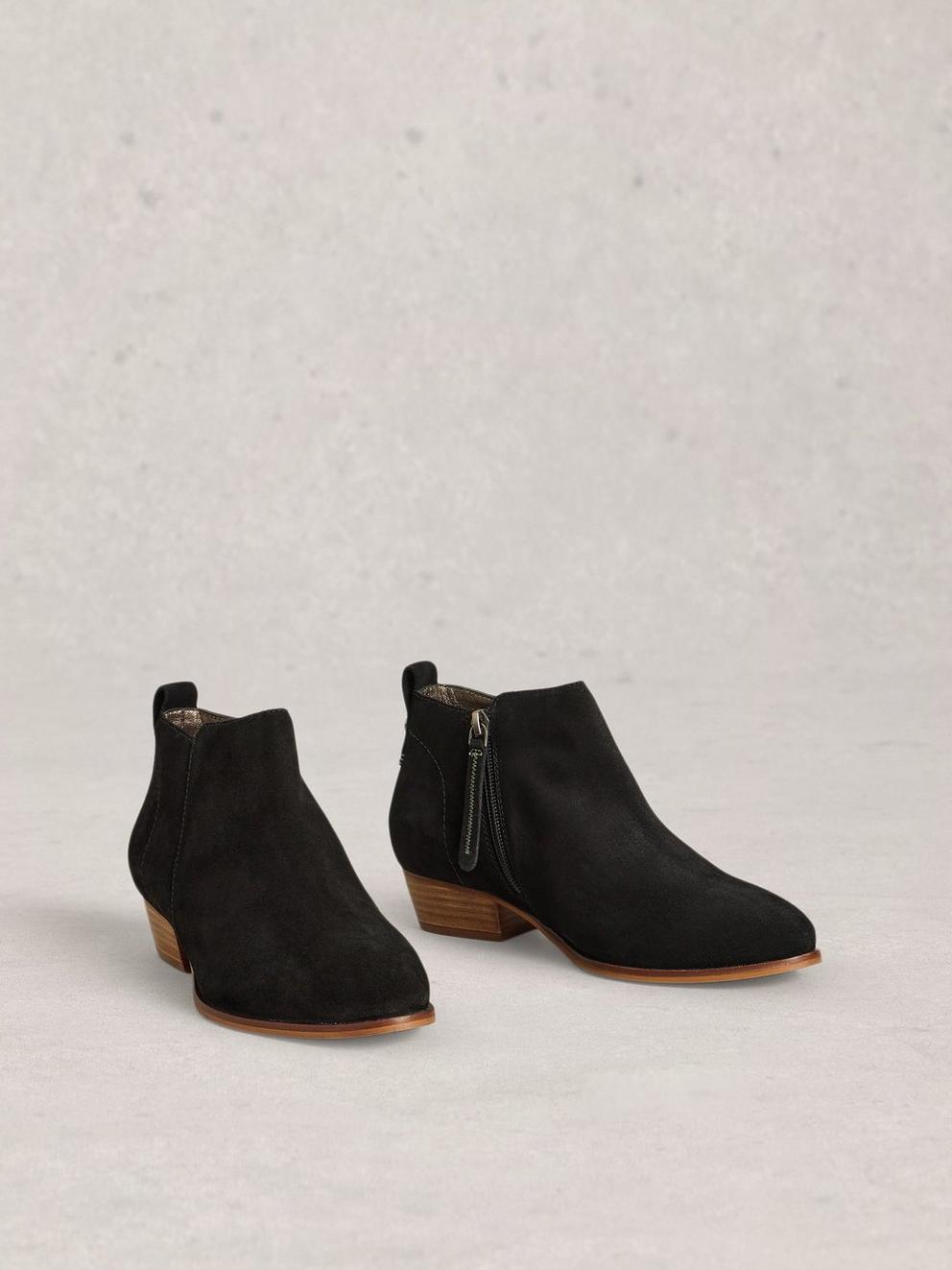 Wide Fit Suede Ankle Boot