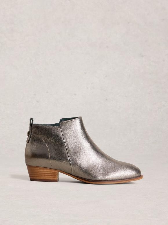 Wide Fit Leather Ankle Boot