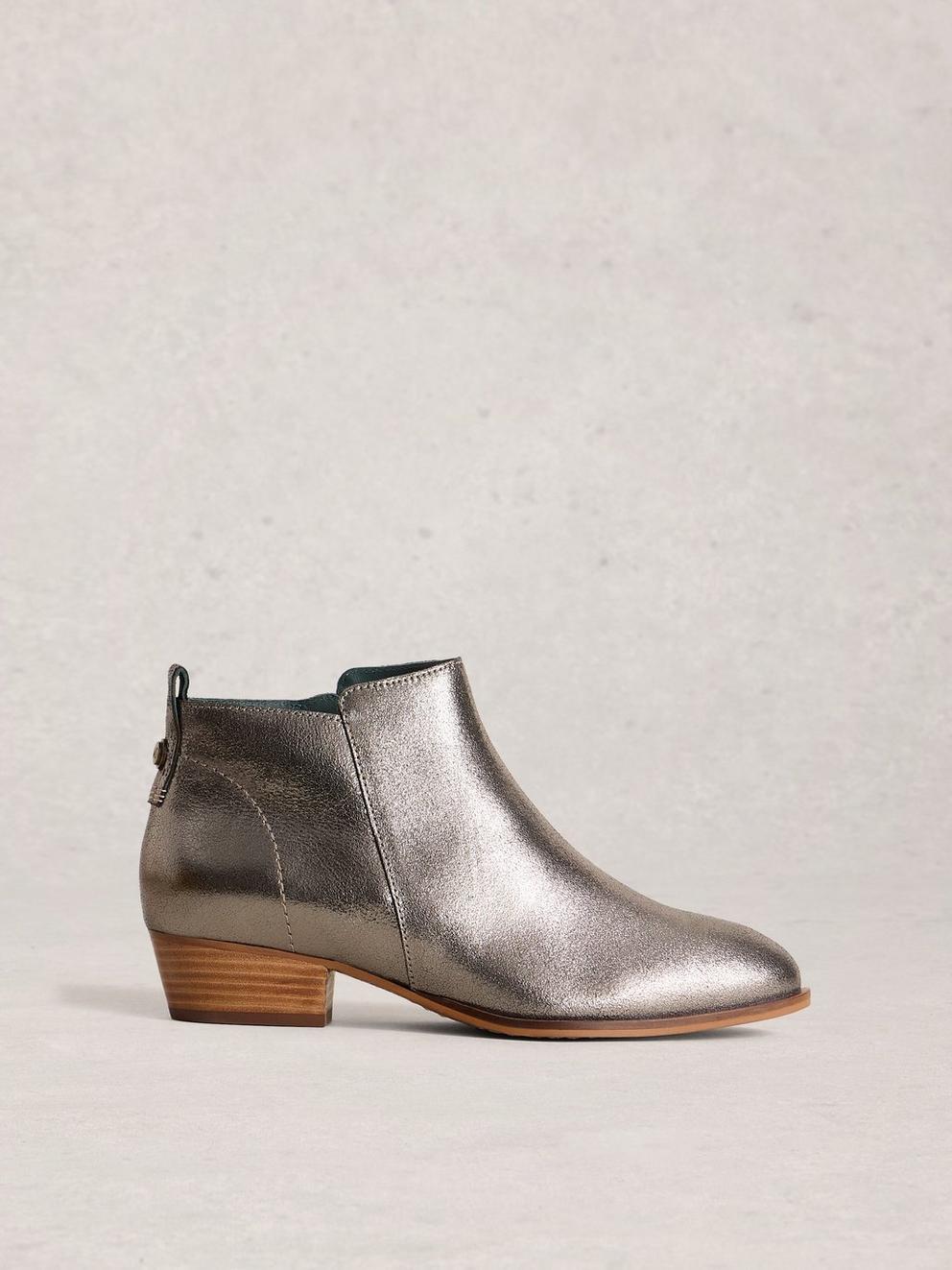 Wide Fit Leather Ankle Boot