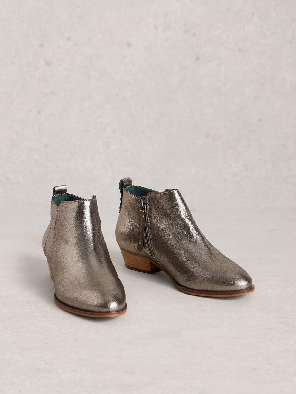 Wide Fit Leather Ankle Boot