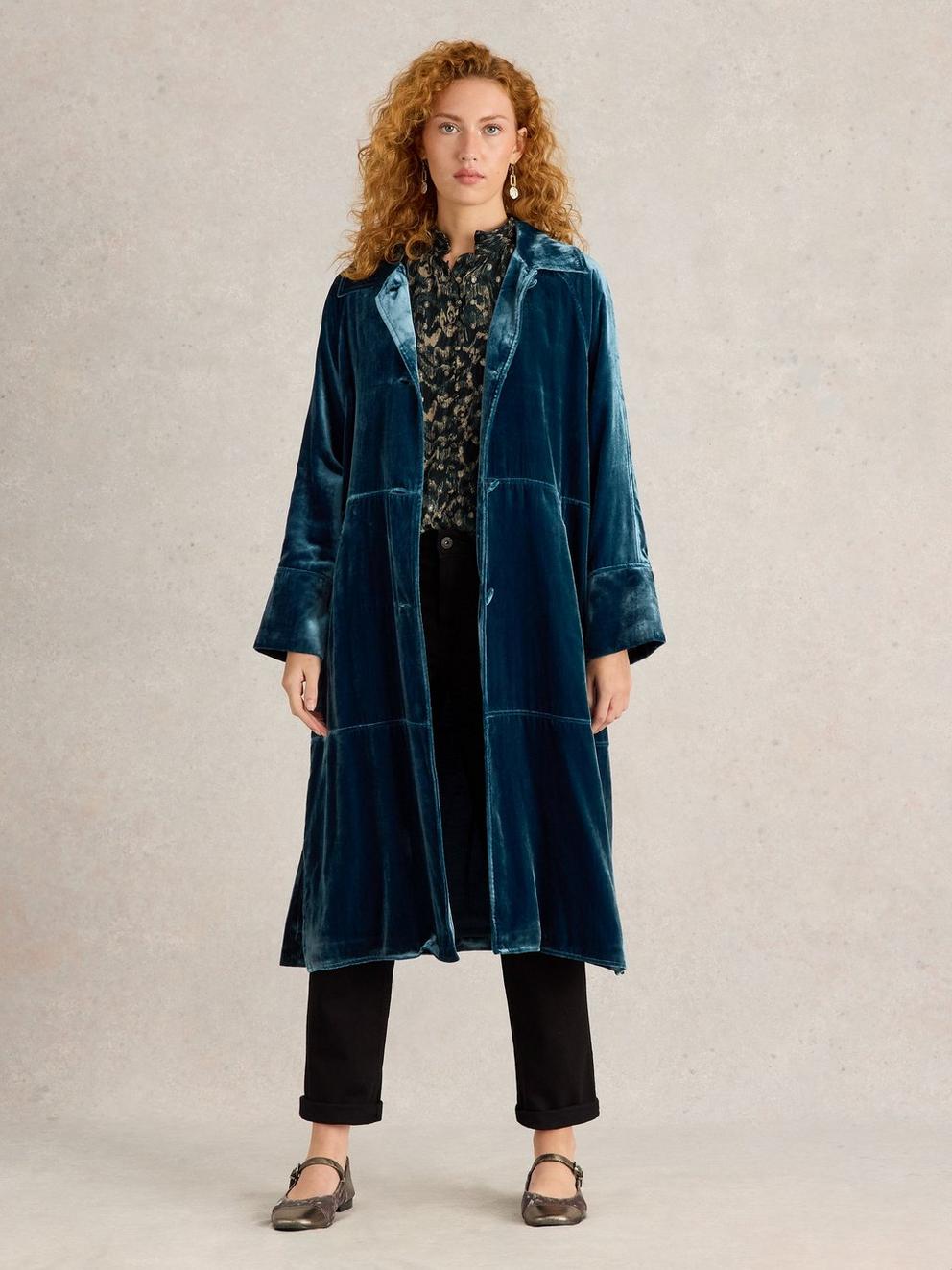 Freya Velvet Duster Coat