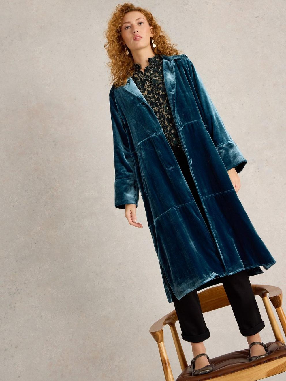 Freya Velvet Duster Coat