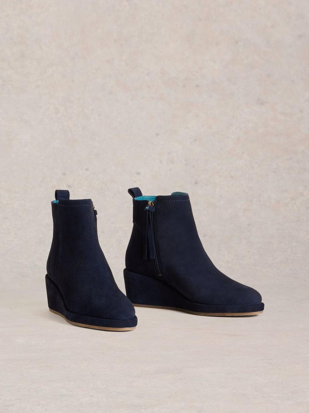 Luna Wedge Suede Ankle Boot