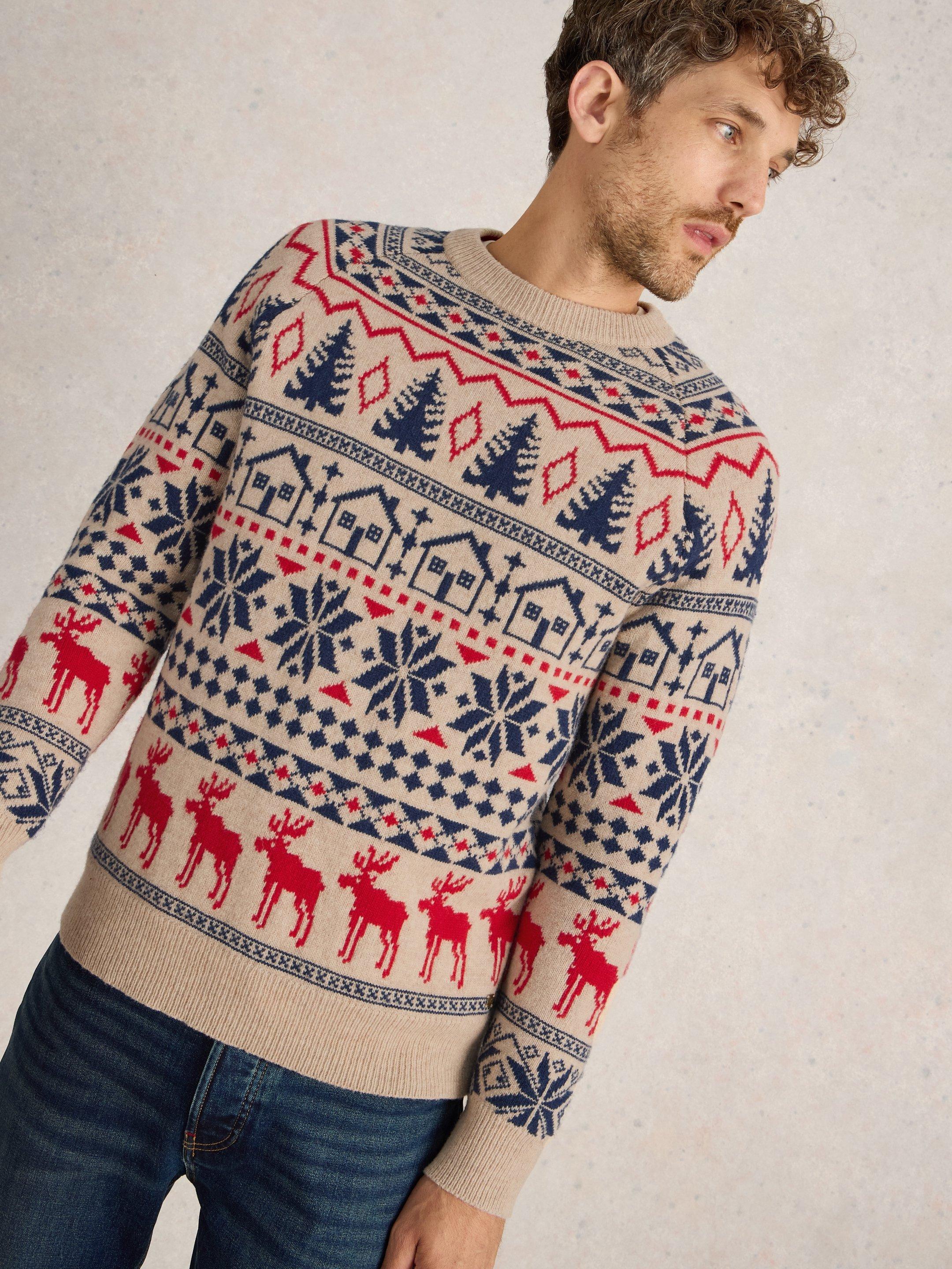Mens white christmas jumper deals