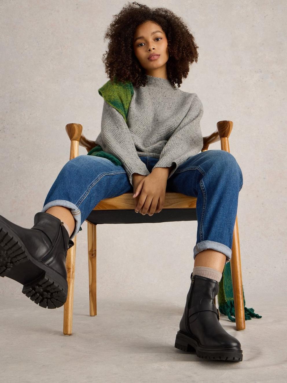 CARLI HIGH NECK WOOL JUMPER