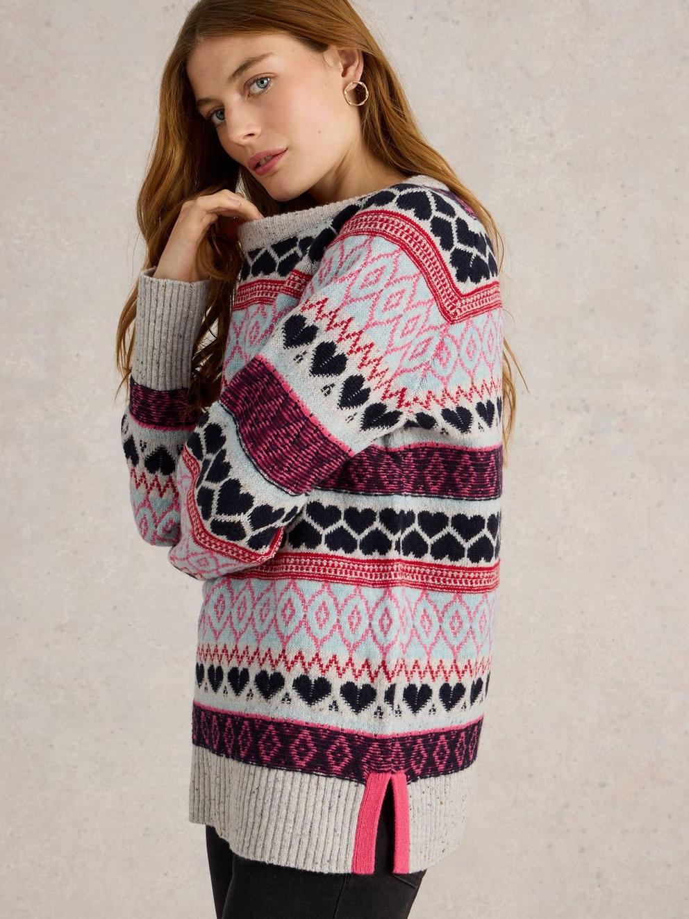 GABBY LONGLINE WOOL FAIRISLE