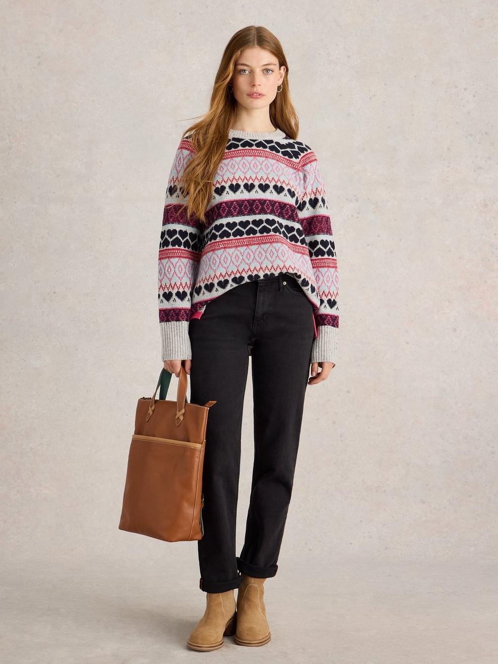 GABBY LONGLINE WOOL FAIRISLE