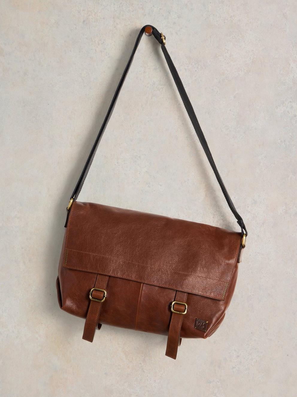 Teddy Leather Messenger Bag