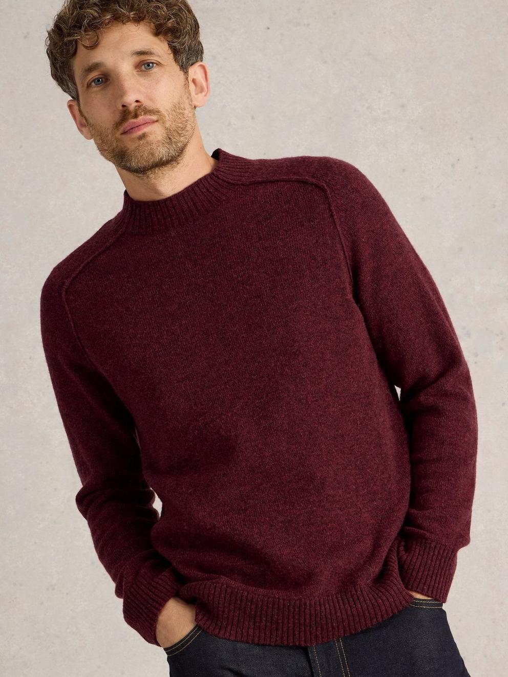 Lambswool Mock Neck Jumper