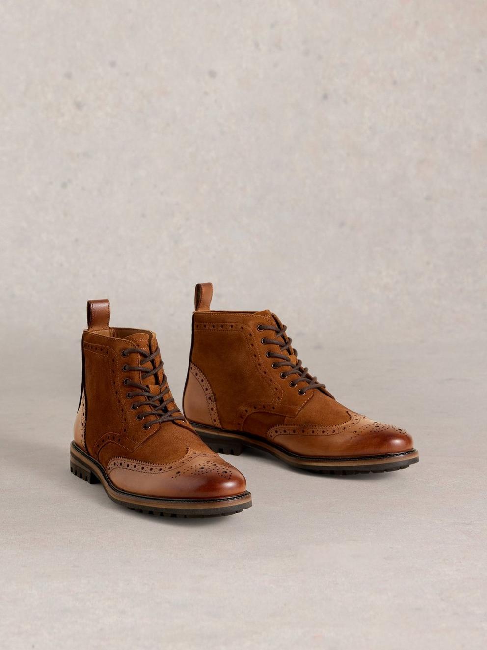 Arlo Brogue Leather Boot