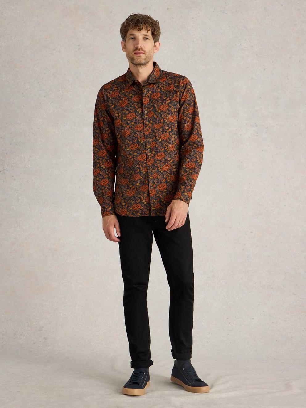 Block Floral Printed Shirt