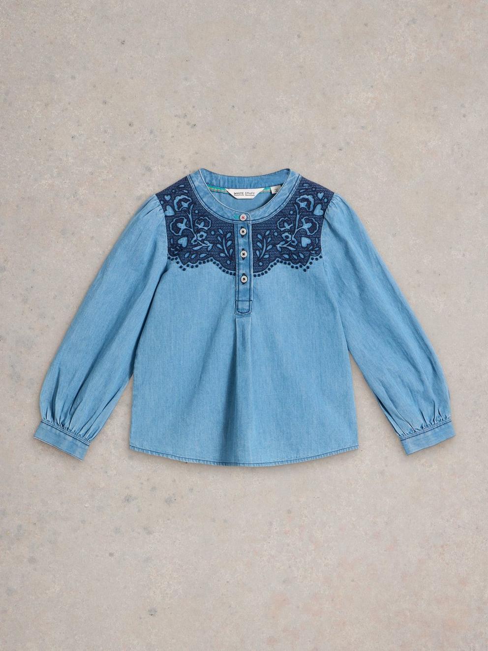 LS Chambray Top