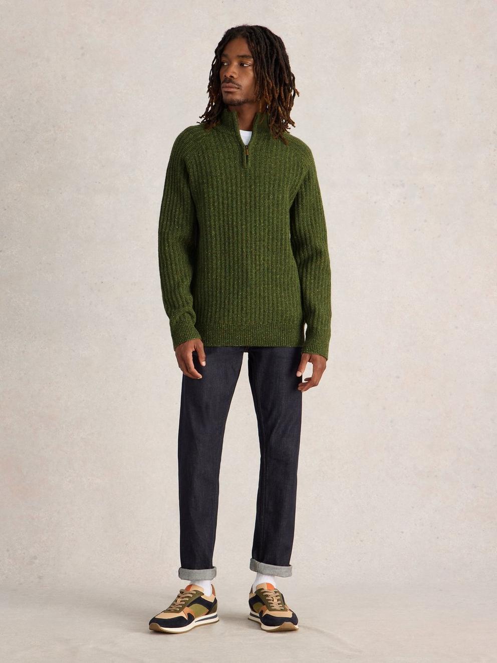 Chunky Funnel Neck Wool Jumper