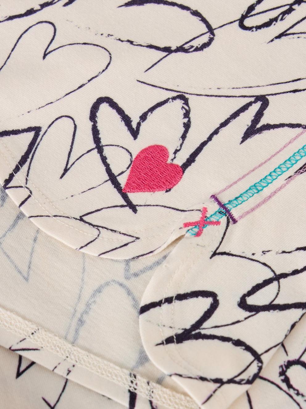 Girls Heart Stripe Tee