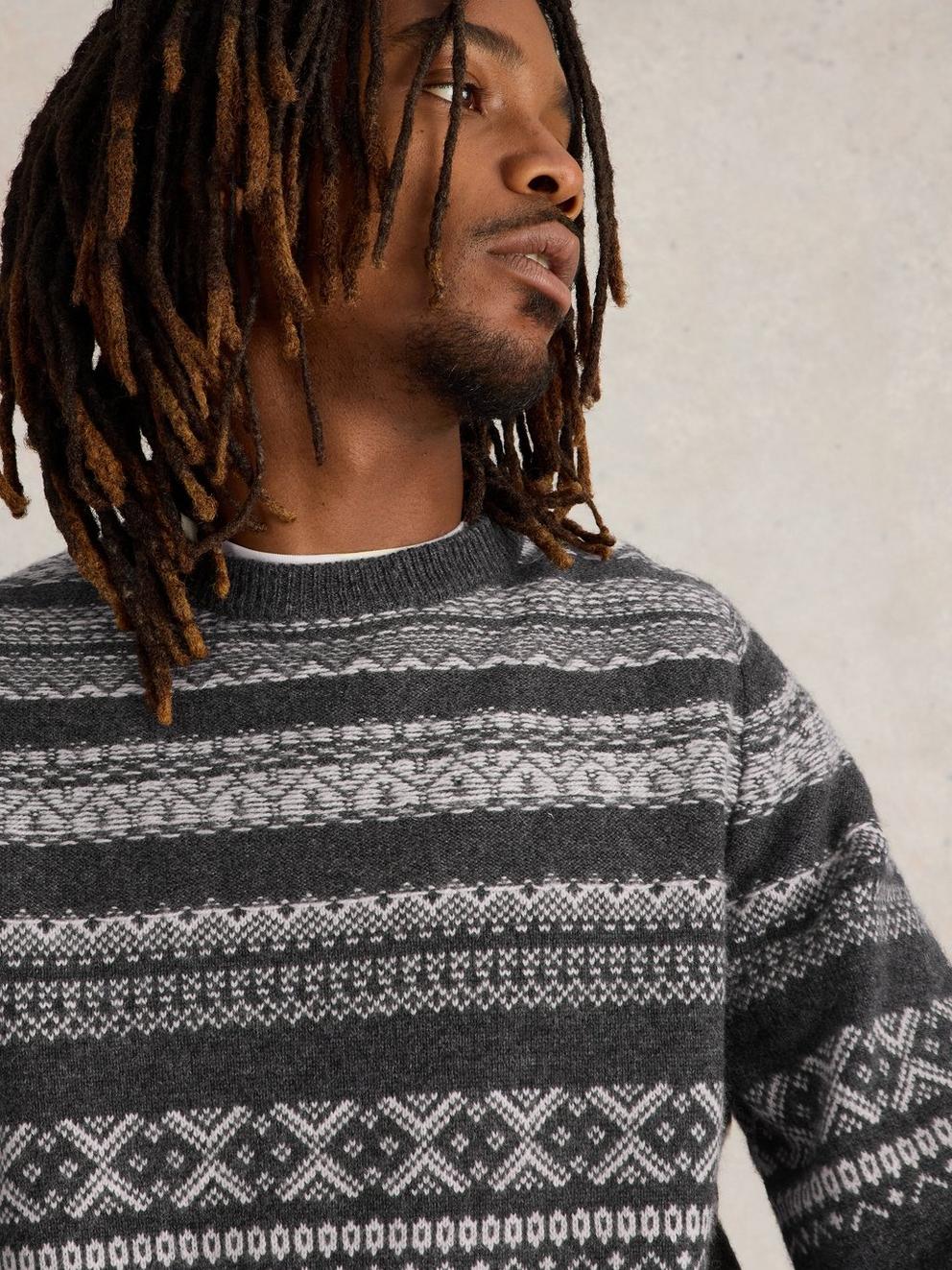 Monochrome Fairisle Jumper