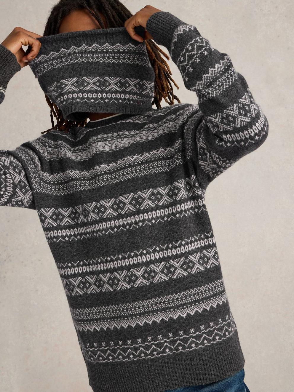 Monochrome Fairisle Jumper