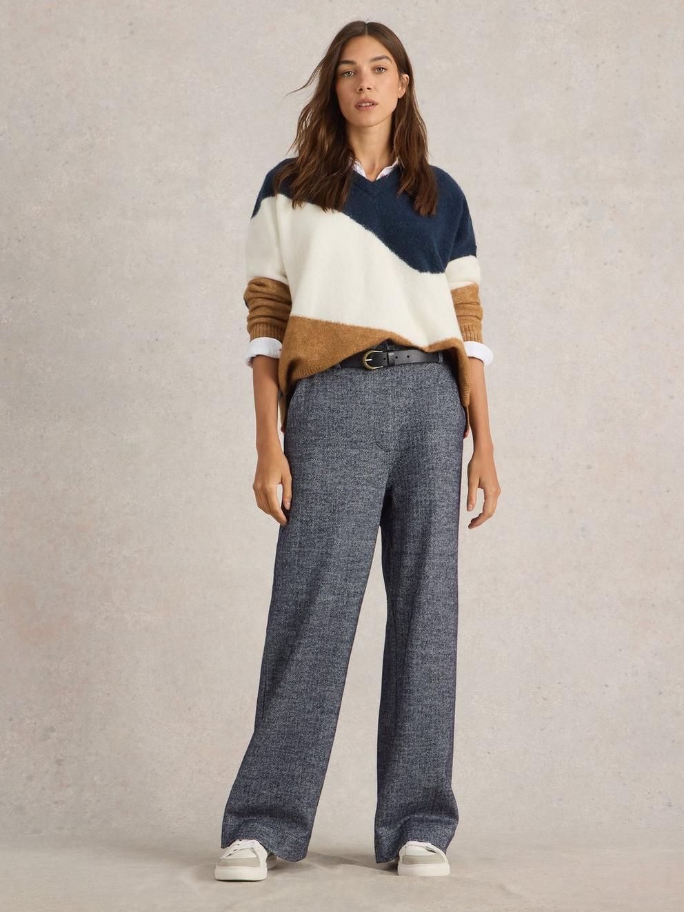 Belle Tweedy Wide Leg Trouser