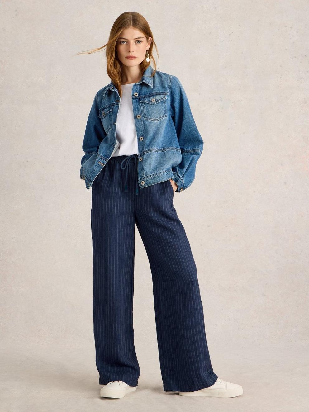 Belle Linen Wide Leg Trouser