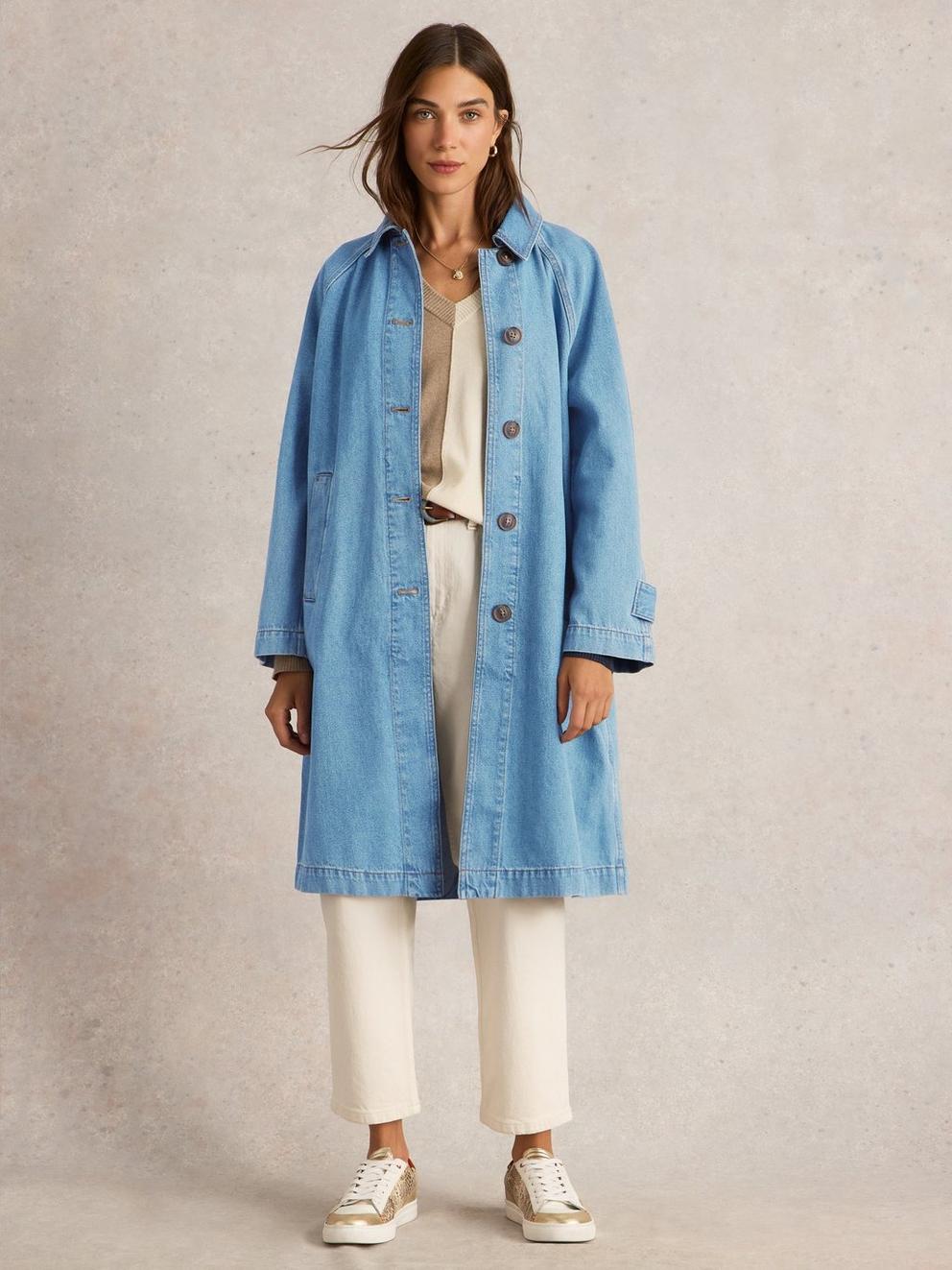 Oakleigh Denim Collared Coat