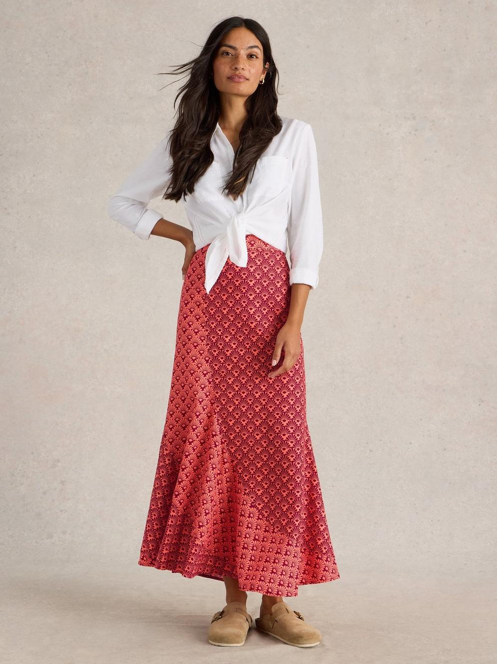 Sara Linen Blend Maxi Skirt