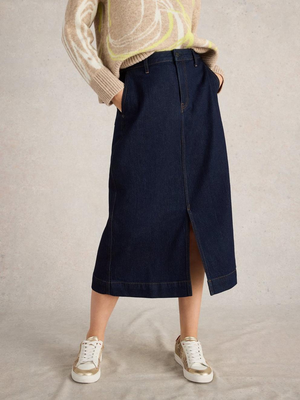 Allie Midi Skirt Denim