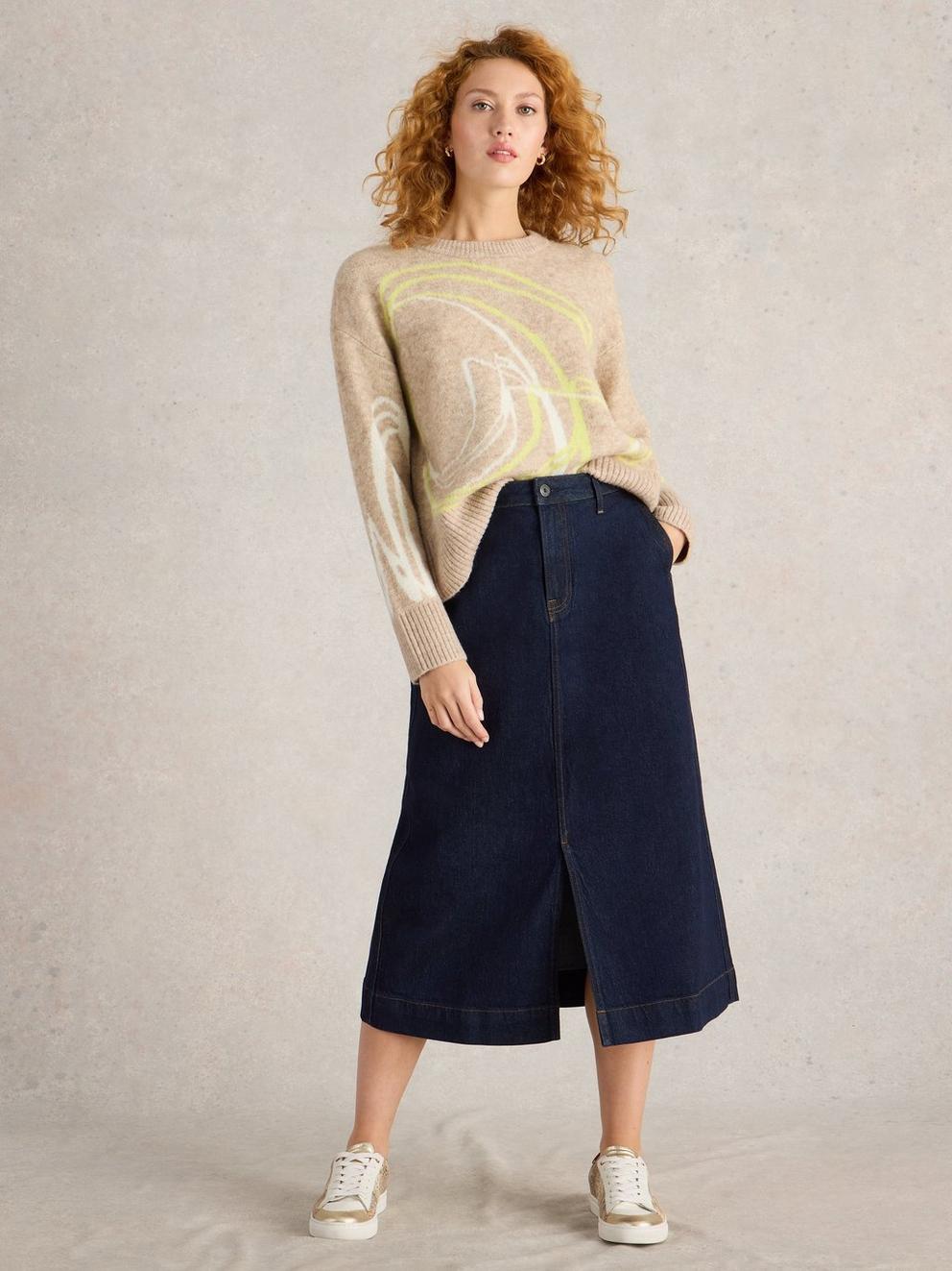 Allie Midi Skirt Denim