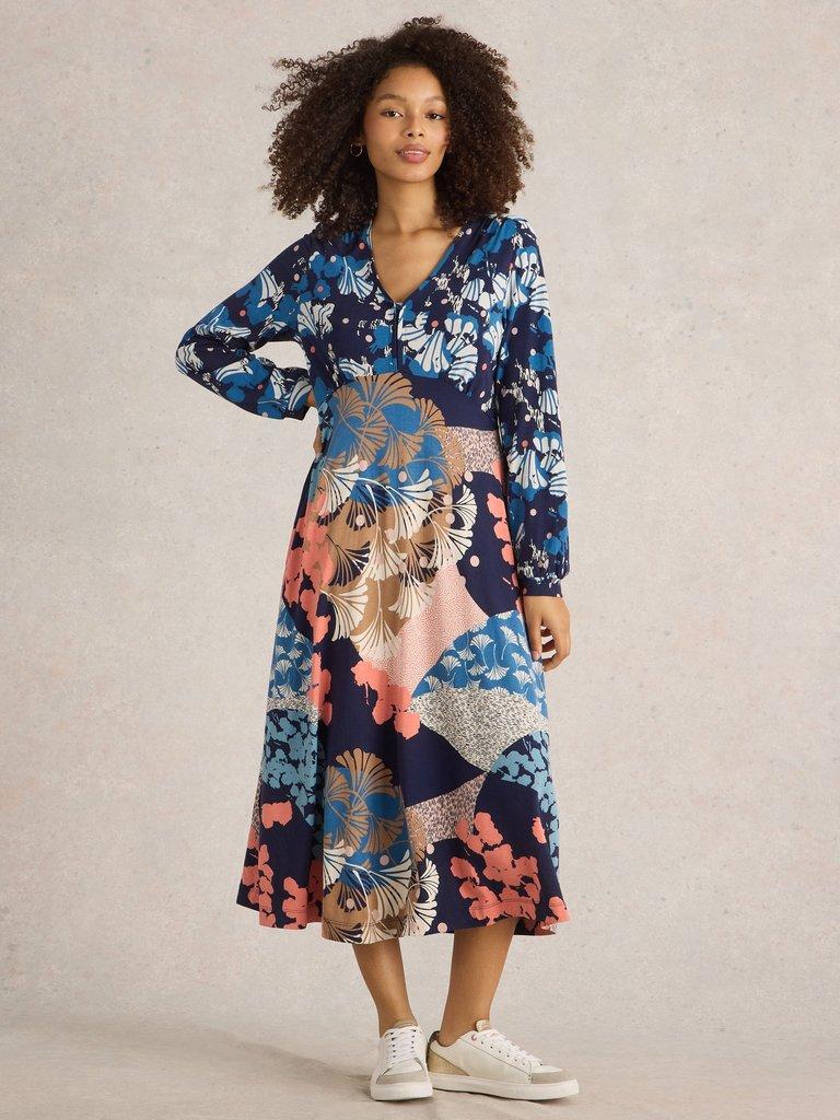 chinese dress ladies Casa Blanca Knit Mini Dress Azure